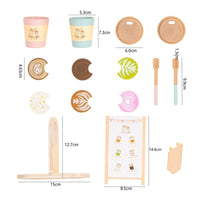 Pretend Coffee Shop Set Lidded Pretend Coffee Takeaway Set Round Handle