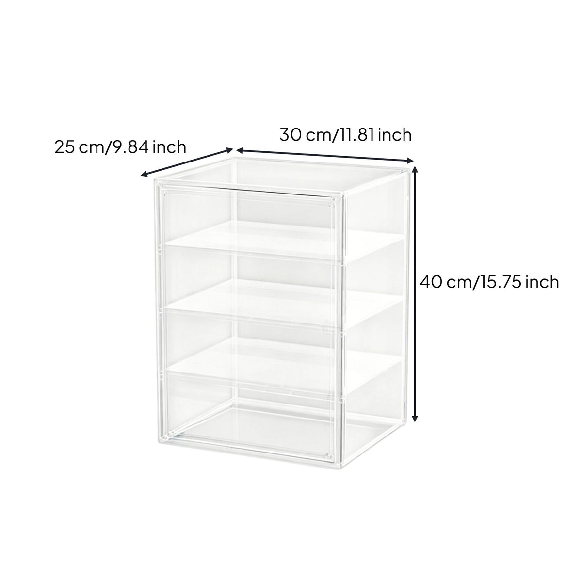 Wall Mounted Display Case Attached Door Acrylic Display Case Multi Tier