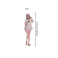 1/64 Scale Female Figure Resin Material 3D Printed Miniature Woman for Hobbyists