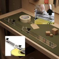 Guitar Center Line Ruler Accurate Measurement Guitar Center Line Gauge Transparent Acrylic Fretboard Alignment Ruler for Luthiers, Workshop