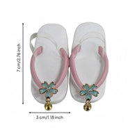 Japanese-Style Doll Sandals Flower Ornament Flat Open-Toe Doll Sandals Golden Chime Charm Toy Accessory