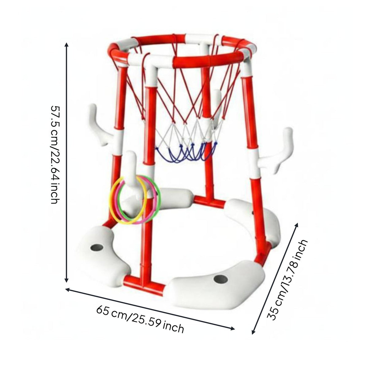 Buoyant Pool Basketball Hoop Easy Assembly Children's Pool Hoop Material Swim Toy for Families