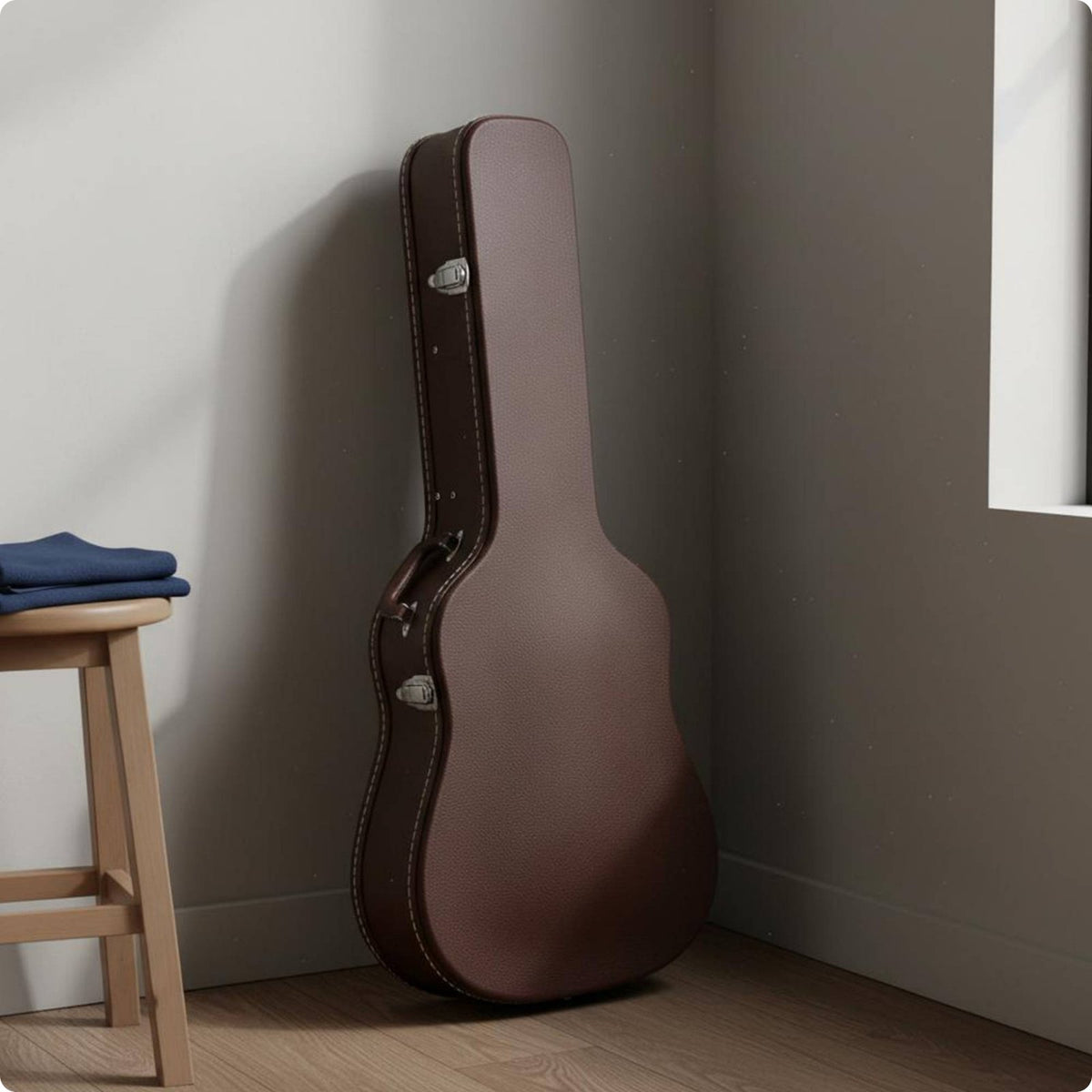 Classical Guitar Hard Case Sturdy Musical Instrument Accessory Padded Interior