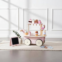 Ice Cream Role Play Wagon Rolling Plaything Educational for Indoor