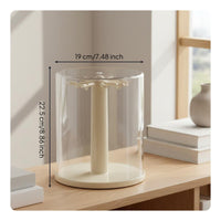 Clear Dustproof Doll Case High Translucency Rotating Keychain Display Stand Large Capacity Collectible Hanger Storage Box for Desktop, Bedroom