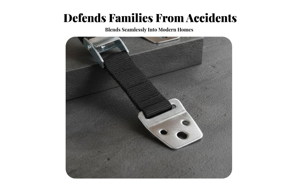 2 Pieces Universal Fit Anti-Tip Furniture Straps Heavy Duty Anti-Tip Furniture Strap Metal Buckles Adjustable TV Safety Strap All Hardware Included for Families with Toddlers, Childcare Providers, Homeowners, Nursery, Living Room, Bedroom, Home Office