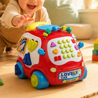 Learning Bus Toy Multifunctional Music Bus Toy Educational for Young Children
