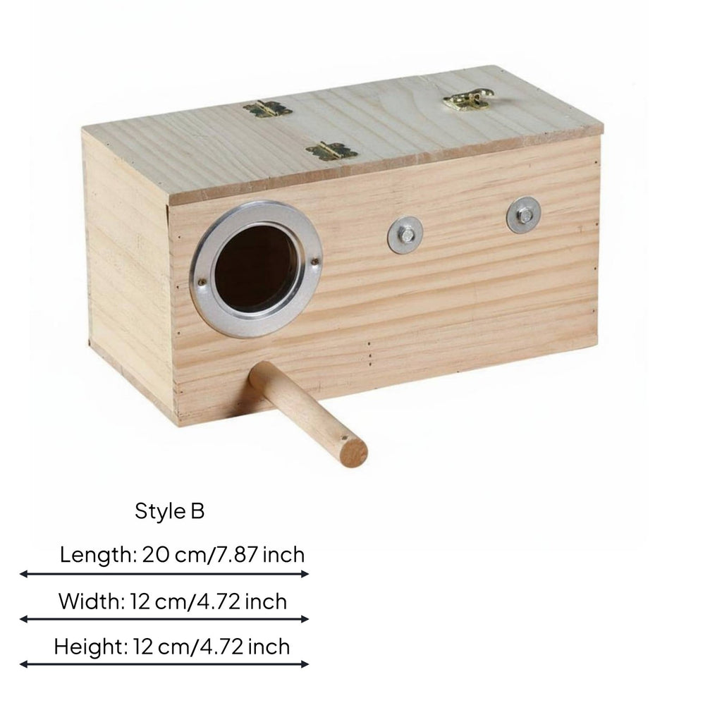 Parrot Breeding Box Secure Mounting Parakeet Breeding Box Built-in Perch