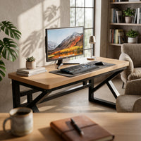 Computer Desk Thick Desktop Wood Computer Desk Sturdy Study Table for Students