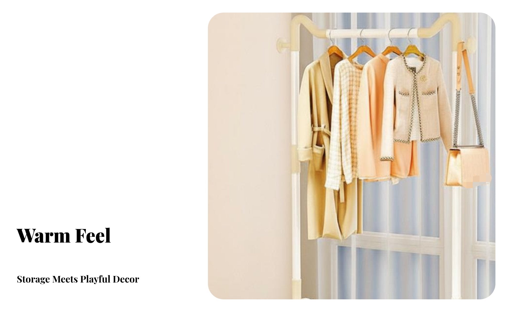 complimentarystanding Garment Rail with Shelf Sturdy construction for Bedroom, Kids, Parents