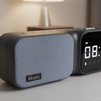 Ambient Sound Machine Clock Textile Design Portable Speaker Clock Sleep Timer