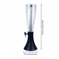 Beer Column Dispenser Transparent Body Drink Tap Column Large Capacity