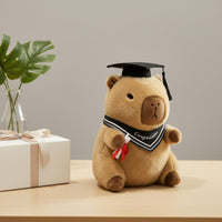 Graduation Capybara Stuffed Cute Graduation Cap Capybara Soft for Rest Time