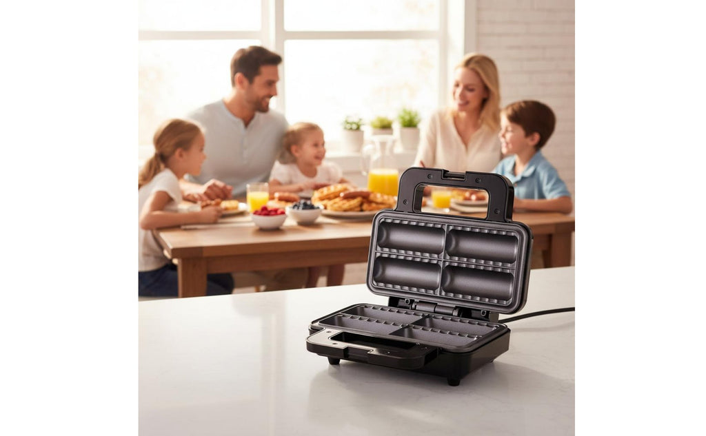 Electric Hot Dog Cooker LED Light Sausage Roll Appliance Compact Design for Home