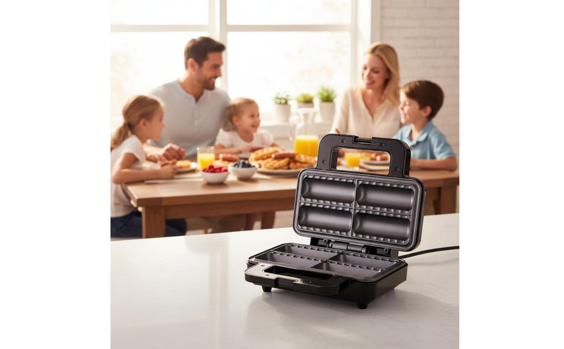 Electric Hot Dog Cooker LED Light Sausage Roll Appliance Compact Design for Home