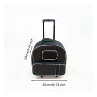 14 Inch Snare Drum Bag Wheeled Rolling Snare Drum Case Adjustable Straps Musical Equipment for Drummers