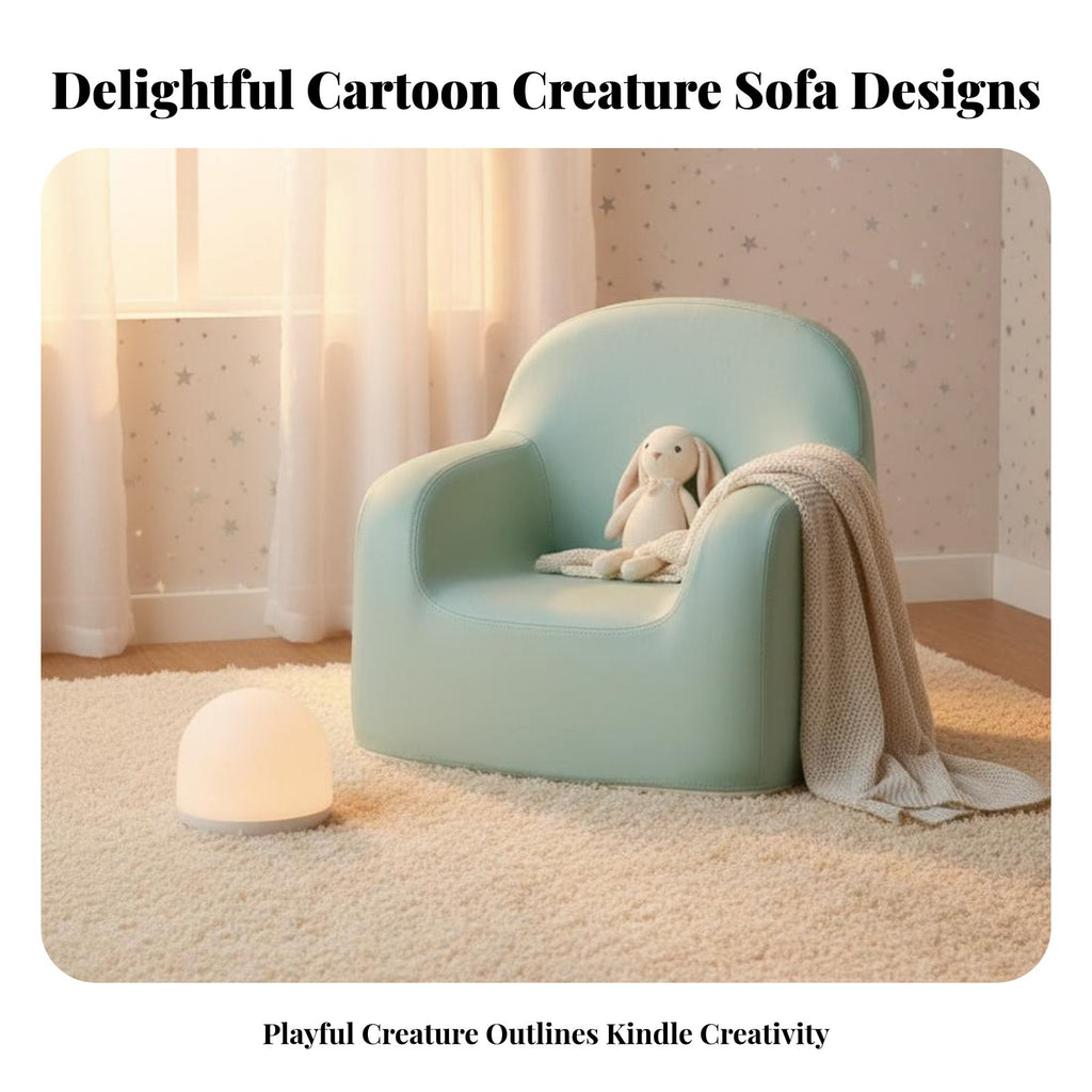 Plush Crown Seat Cute Cartoon design Kids Armchair Supportive spinerest