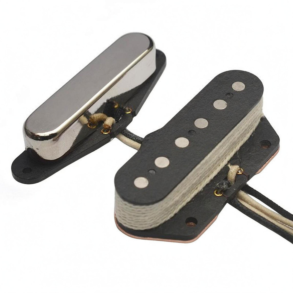 2 Pieces Electric Guitar Pickup Set Dark Foundation Neck and Bridge Pickup Set Cream Winding Instrument Part