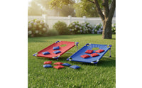 2 Pieces Cornhole Board Set Coordination Training Cornhole Boards Red and Blue