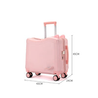 Rollable Suitcase Combination Lock Kids Suitcase for Airplane