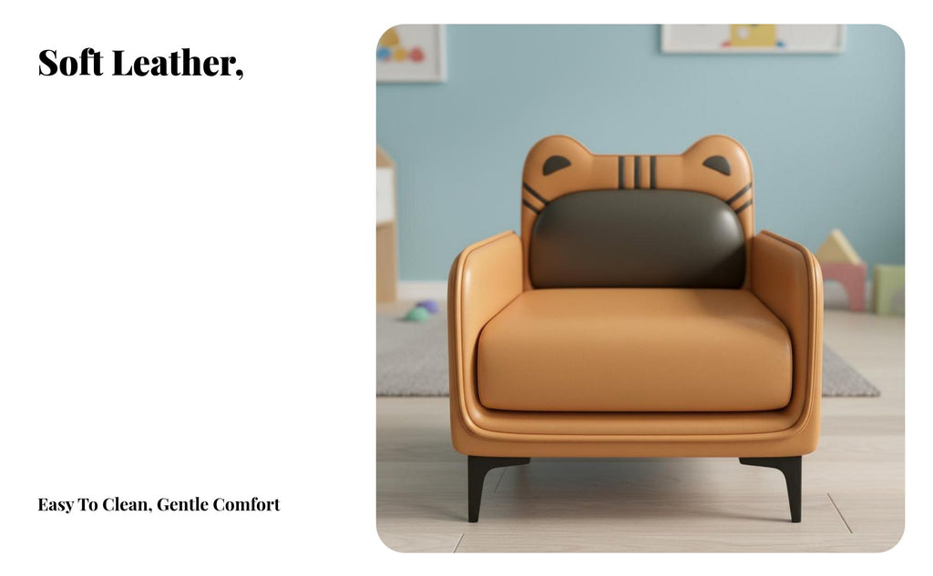 cumulusShaped Mini Sofa Kid-Sized children's Furniture Soft and Comfy Easy to Clean for Bedroom, Living Room