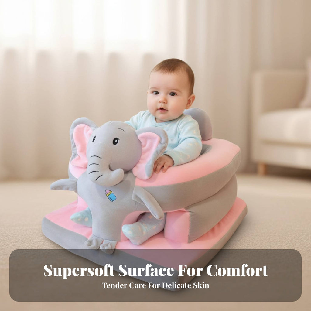 Plush creature Floor Seat Non-Slip Bottom Plush Sitting Trainer for Playroom, Home