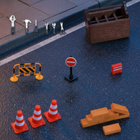 21 Pieces Dollhouse Road Construction Set High Feature Dollhouse Miniature Tools