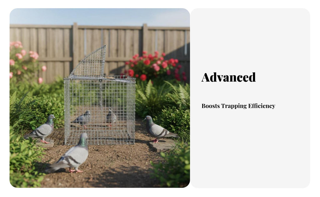 Skylight Design Pigeon Capture Device Enclosure Heavy-Duty Wire Single-Way Entrance Bird Capture Device Sturdy Metal Frame