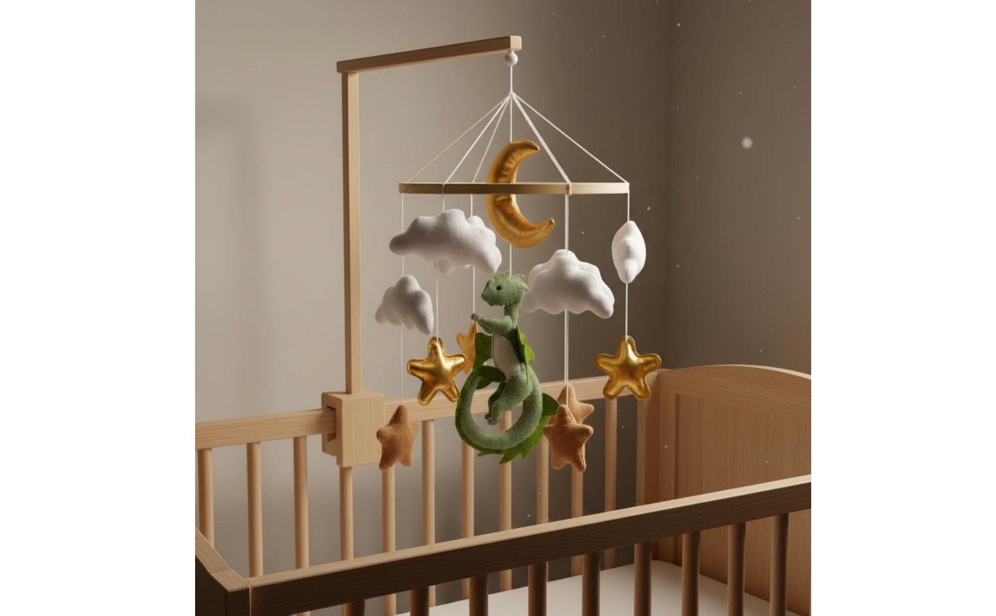 Textile Dinosaur Mobile Sleep Aid Dinosaur Crib Mobile Soothing for Infants