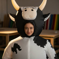 Inflatable Cow Costume Funny Cow Inflatable Suit Full-Body for Stage Performance