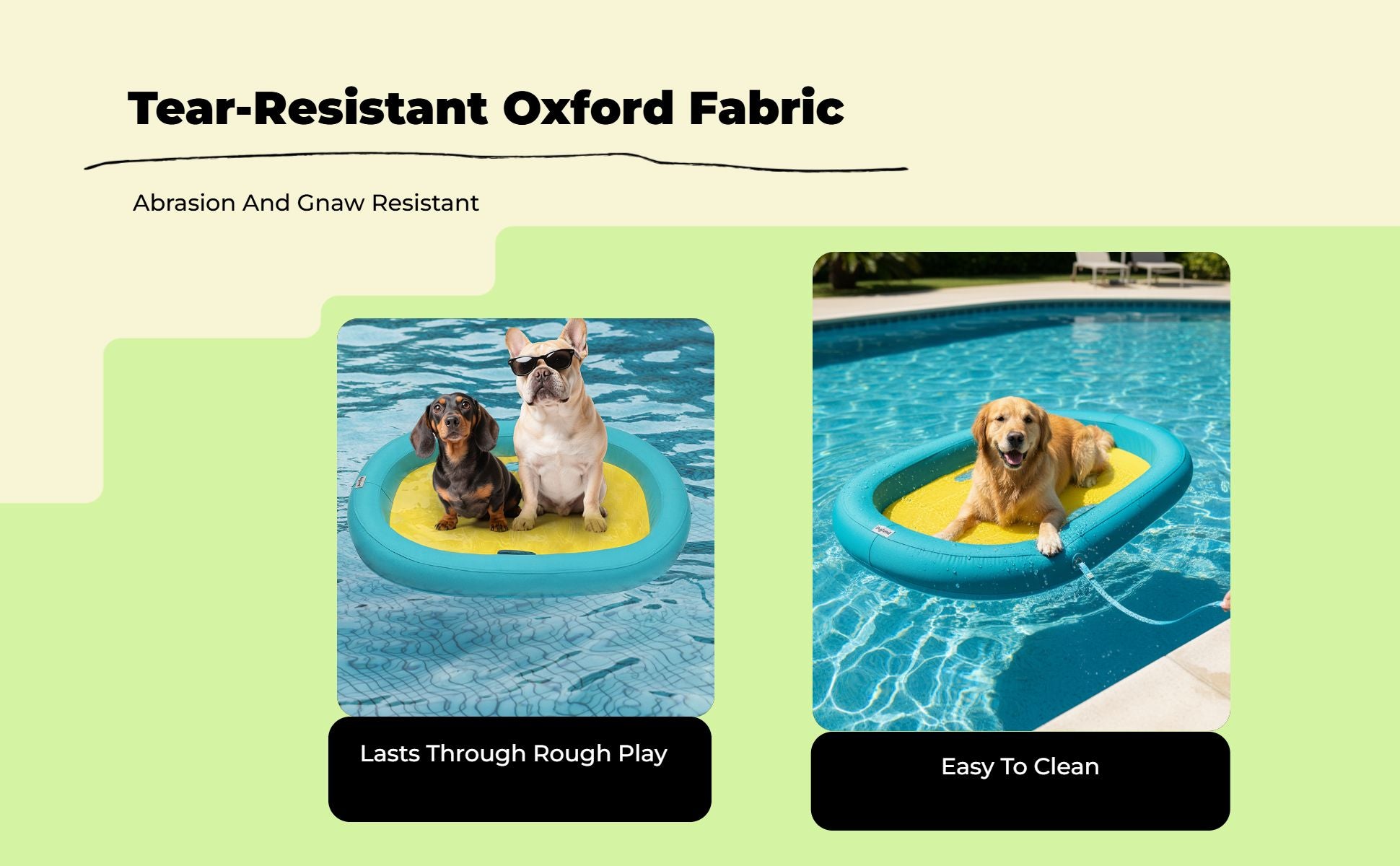 Dog Pool Float, High Buoyancy Foam Mat, Foldable, Safe