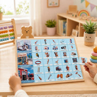 Matching Activity Board Illustrated Picture Word Activity Board