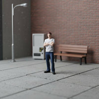 1:64 Mini Man Model DIY Scene Building 1:64 Scale Figure Miniature Scene Display
