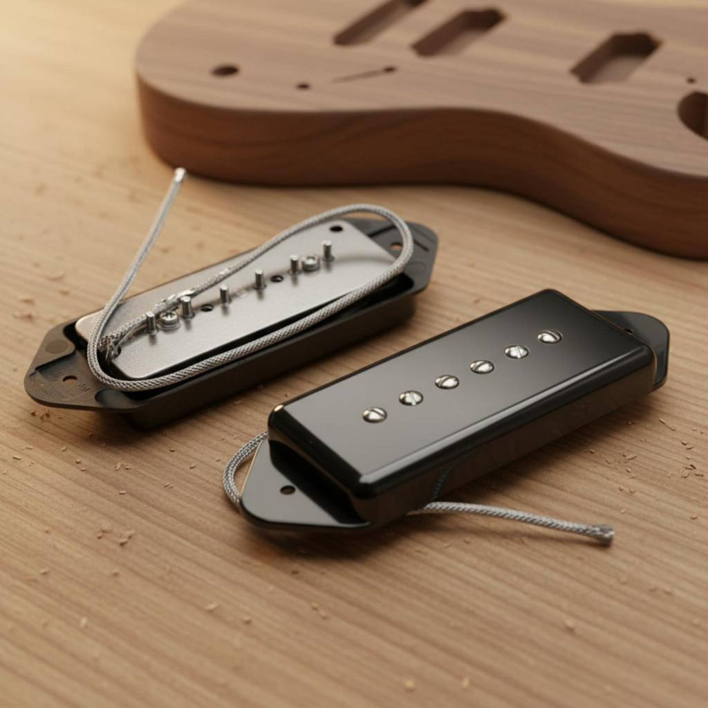 2 Pieces Dog Ear P90 Pickup Vintage Design Alnico 2 Single Coil Pickup