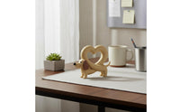 Affectionate Canine Statue Creative Gift Dachshund Figurine Novelty Design Dachshund Desk Ornament for Entryway, Bedroom