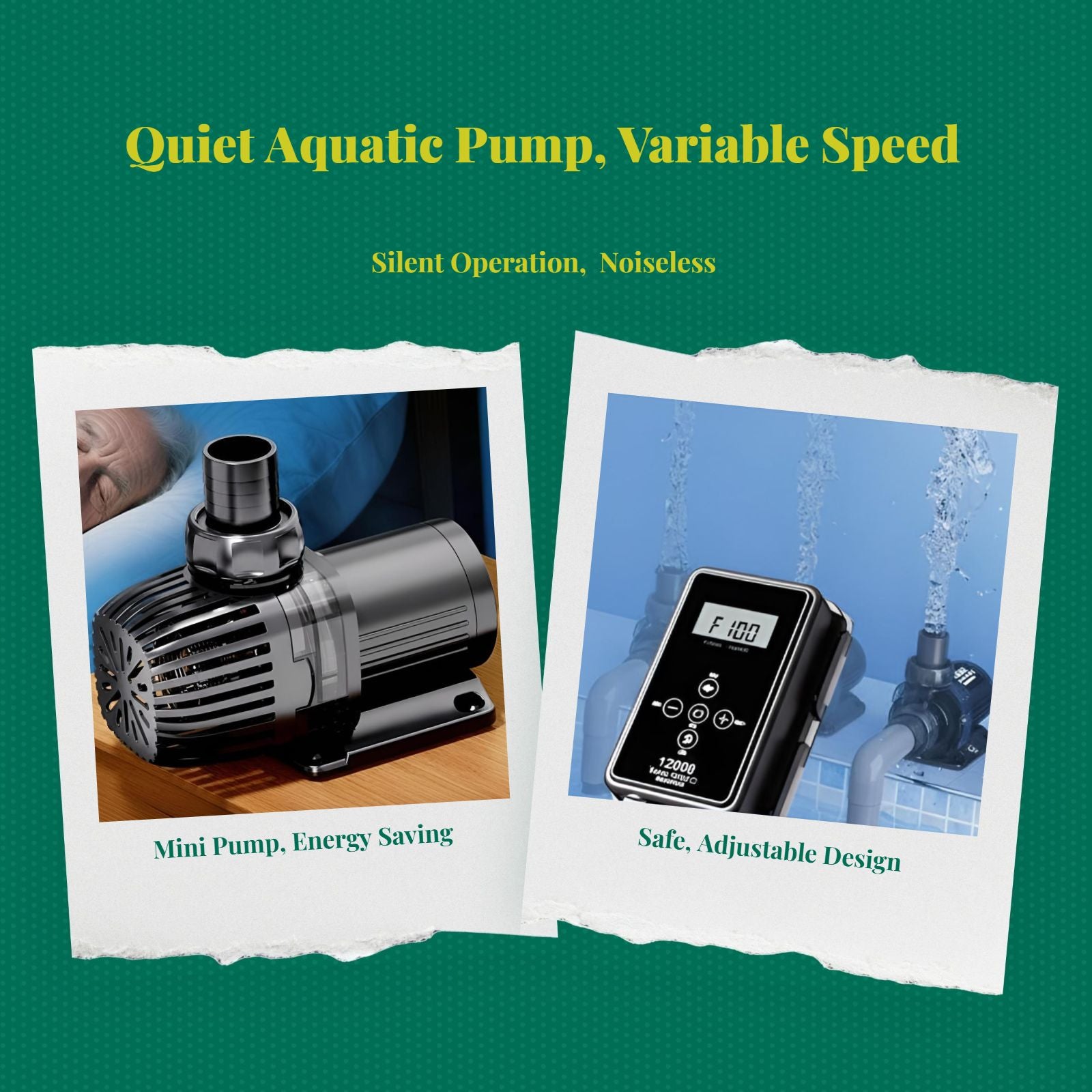 Ultra-Quiet Submersible Pump for Aquariums & Ponds