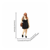 Painted Woman Figurine Detailed Hand Painted Miniature Woman for Desk Decor
