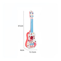 Children's Ukulele Early Learning Cartoon Guitar Toy Nylon Strings for Beginners