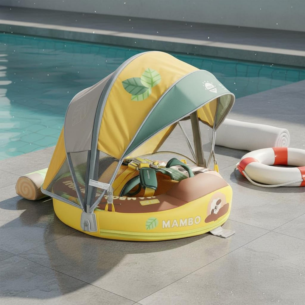 Infant Buoy Float with Sun Cover Portable Travel Design for Babies