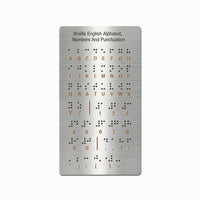 Braille Learning Board Printed Letters Educational Tool Rounded Corners