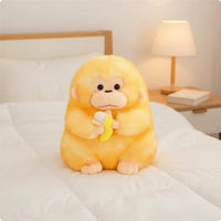 Golden Monkey Stuffed Calming Sitting Monkey Doll Cuddly for Children