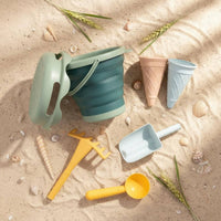 Foldable Beach Pail Set Easy to Pack Mesh Bag Beach Toys Lightweight