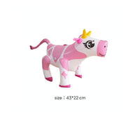 Inflatable Cow Horned Cartoon Cow Toy Easy to Inflate