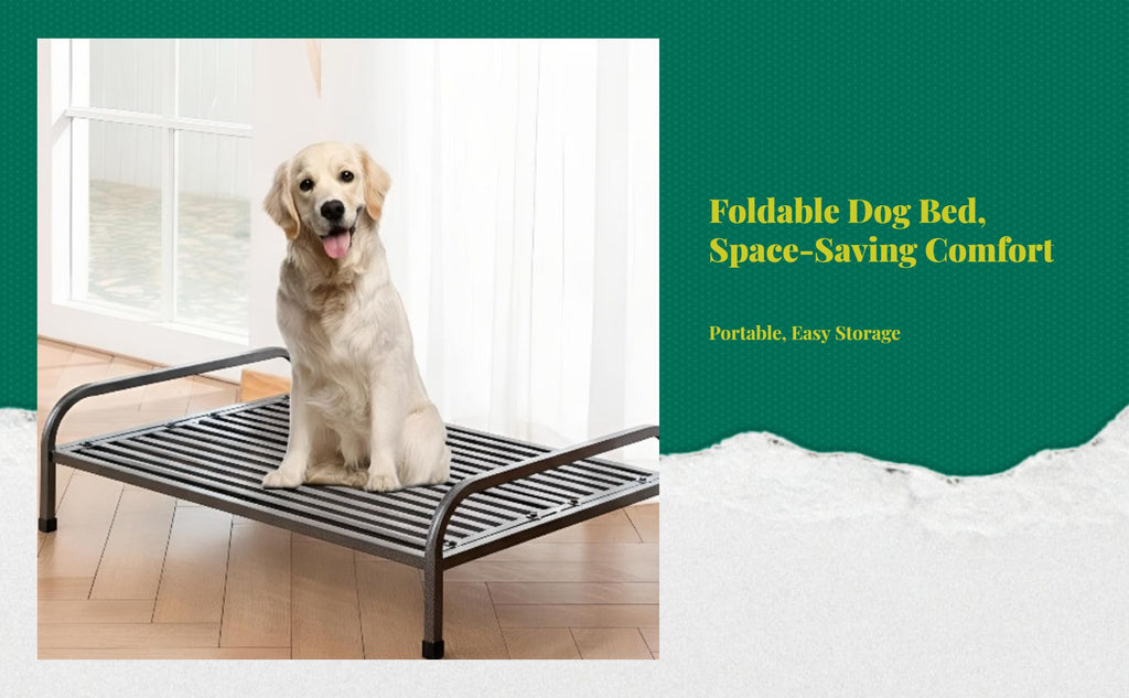Cooling dog bed with removable cover