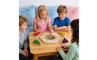 Wooden Chain Checkers Game Logical Thinking Training Triangle Strategy Board Game for Children