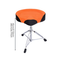 Saddle Drum Throne Padded Cushion Adjustable Drum Stool Double Braced Heavy Duty Drummer Seat for Drummers, Performing Artists