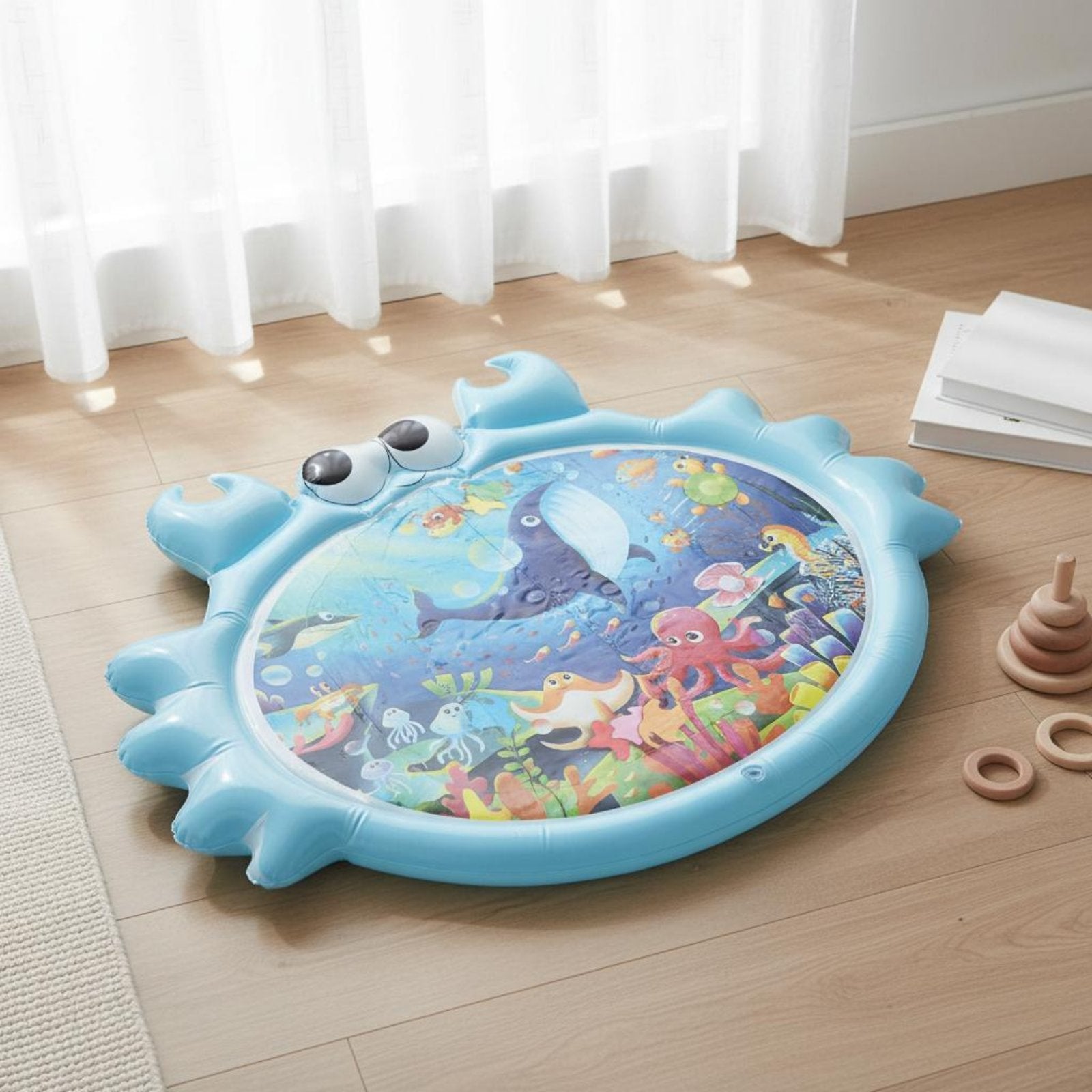 Baby Belly Time Water Mat Watertight Design Infant Toy Easy to Set Up for Indoor