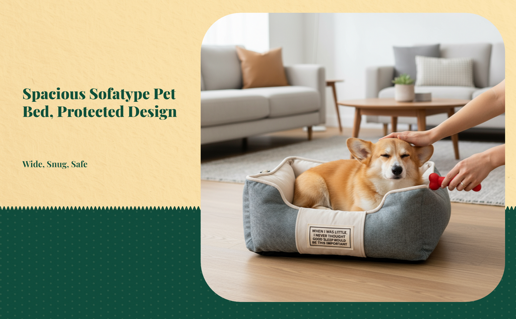 Orthopedic Dog Bed Canvas Pet Sofa Comfortable Support Couch