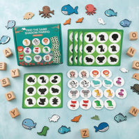 Creature Shadow Matching Game Cardboard Shadow Matching Cards Colorful