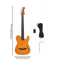 Quiet-practicePractice Guitar Solid Top Acoustic-Electric Guitar Natural Wood